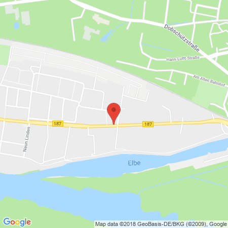 Position der Autogas-Tankstelle: Aral Tankstelle in 06886, Lutherstadt Wittenbe