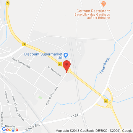 Position der Autogas-Tankstelle: Auto-Service Center Th. Brenneisen in 79588, Efringen-Kirchen