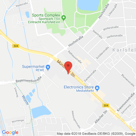 Position der Autogas-Tankstelle: Allguth Gmbh  C/o Maric Ivica in 85757, Karlsfeld