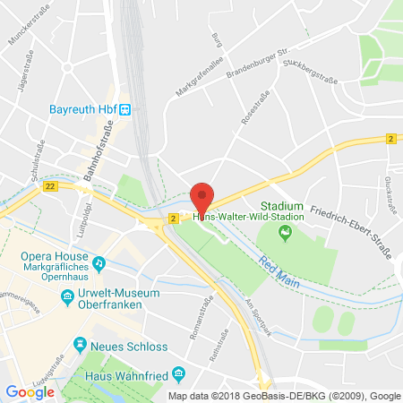 Position der Autogas-Tankstelle: OMV Tankstelle in 95448, Bayreuth