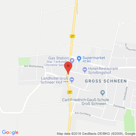 Position der Autogas-Tankstelle: Star Tankstelle in 37133, Friedland-gross Schneen
