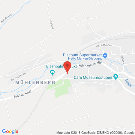 Position der Autogas-Tankstelle: Tankstelle Sauerwald, Altenbeken in 33184, Altenbeken