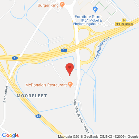 Position der Autogas-Tankstelle: Aral Tankstelle in 22113, Hamburg