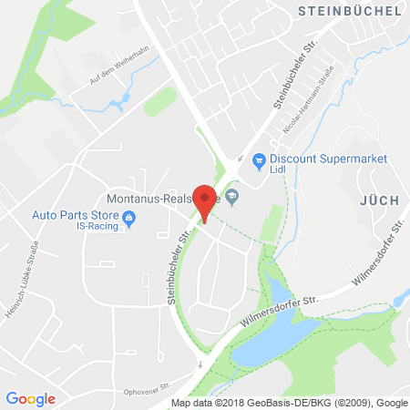 Position der Autogas-Tankstelle: Aral Tankstelle in 51377, Leverkusen