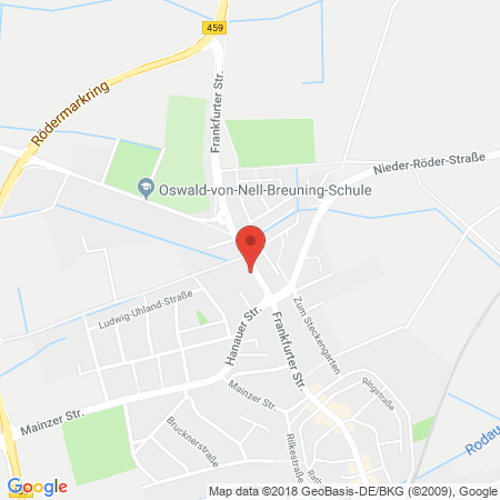 Position der Autogas-Tankstelle: Shell Tankstelle in 63322, Roedermark