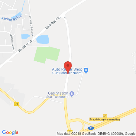 Position der Autogas-Tankstelle: Star Tankstelle in 39179, Ebendorf