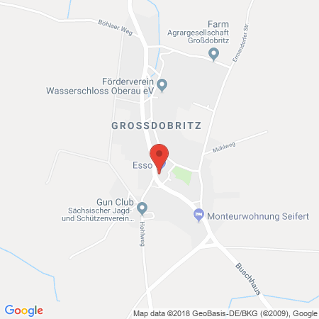 Position der Autogas-Tankstelle: Esso Tankstelle in 01689, Niederau