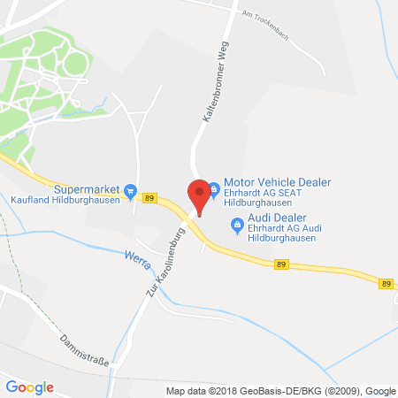 Position der Autogas-Tankstelle: Oil! Tankstelle Hildburghausen in 98646, Hildburghausen