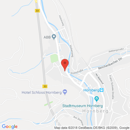 Position der Autogas-Tankstelle: Aral Tankstelle in 78132, Hornberg