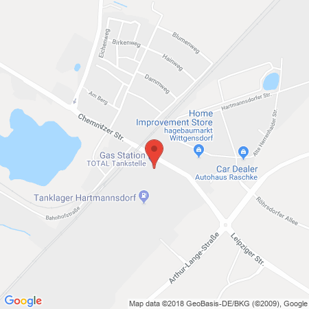 Standort der Tankstelle: TotalEnergies Tankstelle in 09232, Hartmannsdorf