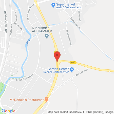 Position der Autogas-Tankstelle: OMV Roth in 89520, Heidenheim