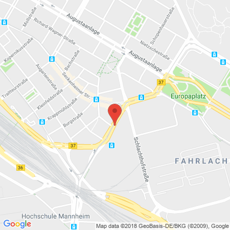 Position der Autogas-Tankstelle: Mannheim Möhlstrasse in 68165, Mannheim