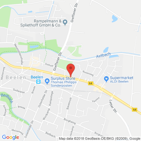 Position der Autogas-Tankstelle: Ingo Bornemann in 48361, Beelen