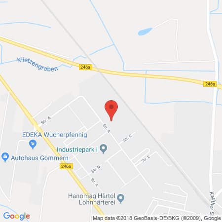 Position der Autogas-Tankstelle: Greenline Gommern in 39245, Gommern
