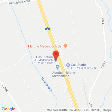 Position der Autogas-Tankstelle: Esso Tankstelle in 65207, Wiesbaden