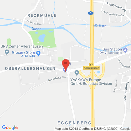 Position der Autogas-Tankstelle: Aral Tankstelle in 85391, Allershausen