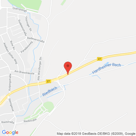 Position der Autogas-Tankstelle: Shell/Lenz Energie AG in 74736, Hardheim