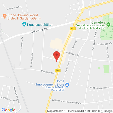 Position der Autogas-Tankstelle: Shell Tankstelle in 12107, Berlin