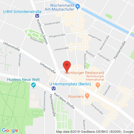 Position der Autogas-Tankstelle: Esso Tankstelle in 12047, Berlin