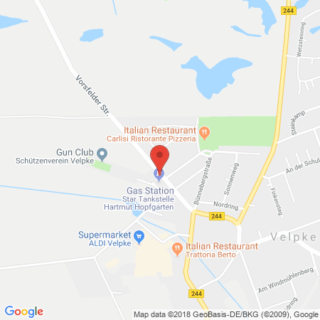 Position der Autogas-Tankstelle: Star Tankstelle in 38458, Velpke