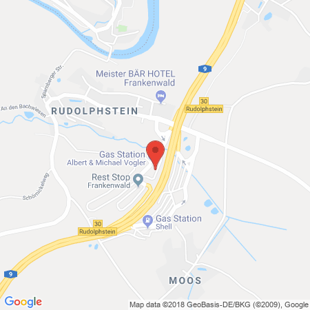 Position der Autogas-Tankstelle: Aral Tankstelle, Bat Frankenwald  West in 95180, Berg