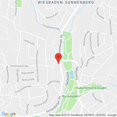 Position der Autogas-Tankstelle: Shell Tankstelle in 65193, Wiesbaden