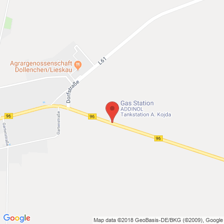 Position der Autogas-Tankstelle: Greenline Lieskau in 03238, Lieskau