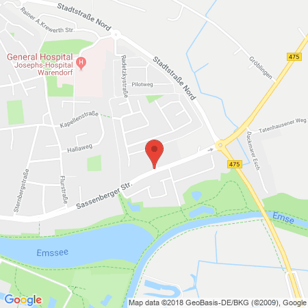 Position der Autogas-Tankstelle: Aral Tankstelle in 48231, Warendorf