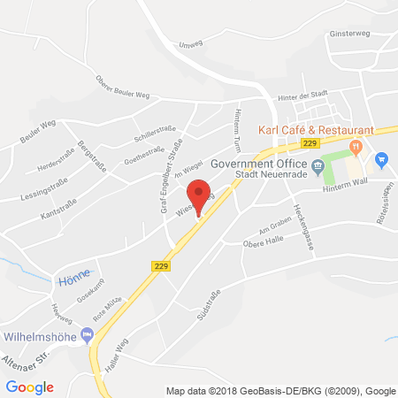 Position der Autogas-Tankstelle: Shell Tankstelle in 58809, Neuenrade