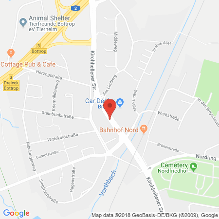 Position der Autogas-Tankstelle: Tankport Bottrop in 46240, Bottrop