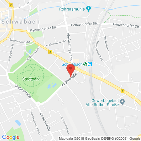 Position der Autogas-Tankstelle: Baywa Tankstelle  Schwabach  in 91126, Schwabach