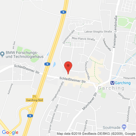 Position der Autogas-Tankstelle: AVIA Tankstelle in 85748, Garching B. München