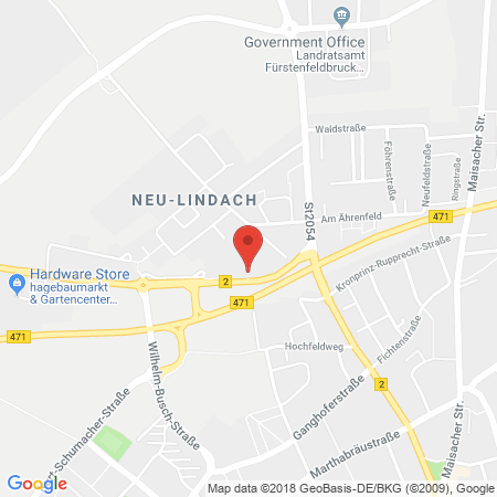 Position der Autogas-Tankstelle: Shell Tankstelle in 82256, Fuerstenfeldbruck