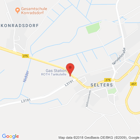 Position der Autogas-Tankstelle: Tankstelle Ortenberg in 63683, Ortenberg- Selters