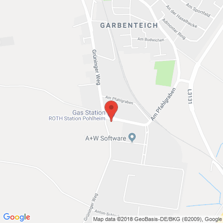 Position der Autogas-Tankstelle: Tankstelle Garbenteich in 35415, Grabenteich