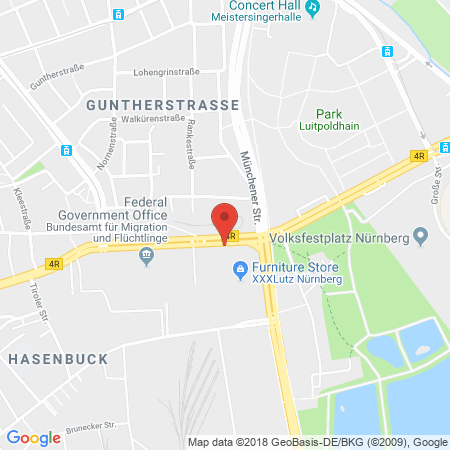 Position der Autogas-Tankstelle: Shell Tankstelle in 90461, Nuernberg