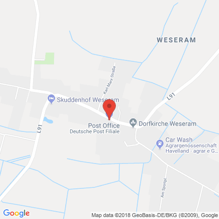 Position der Autogas-Tankstelle: Havelland Agrar Eg Weseram in 14778, Roskow/ot Weseram