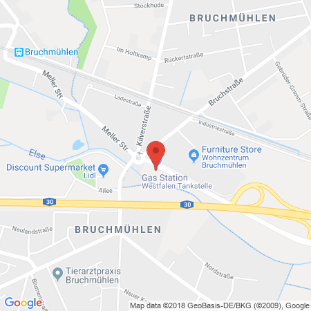 Standort der Tankstelle: Westfalen Tankstelle in 32289, Rödinghausen