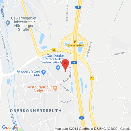 Position der Autogas-Tankstelle: Tankstelle Motor-nützel Vertriebs-gmbh in 95448, Bayreuth