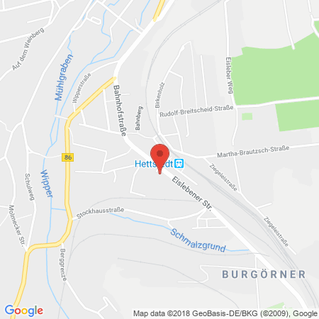 Position der Autogas-Tankstelle: Sprint Tankstelle in 06333, Hettstedt