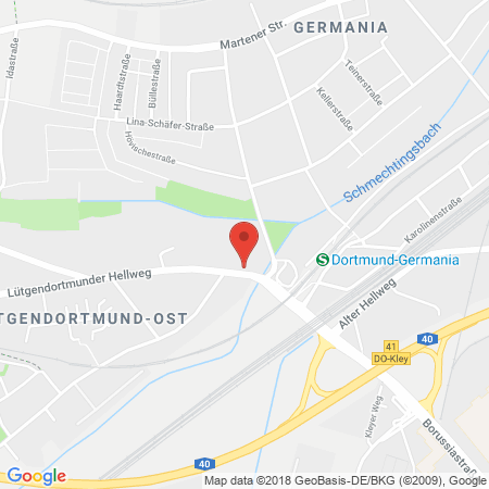 Position der Autogas-Tankstelle: Shell Tankstelle in 44388, Dortmund