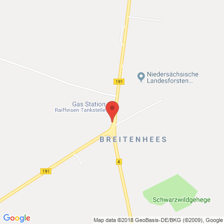 Position der Autogas-Tankstelle: Tankstelle Breitenhees in 29596, Stadensen