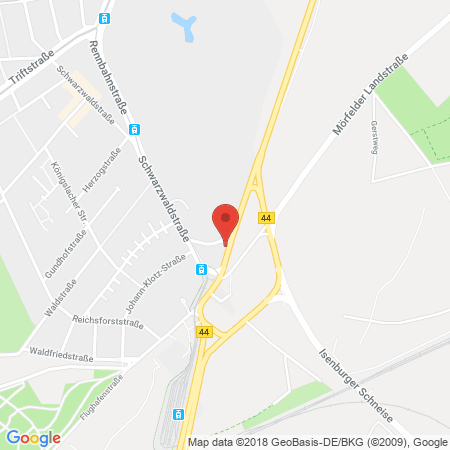 Position der Autogas-Tankstelle: Aral Tankstelle in 60528, Frankfurt