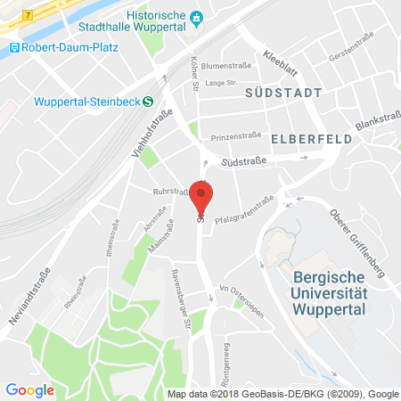 Position der Autogas-Tankstelle: Autohaus Eylert GmbH in 42119, Wuppertal