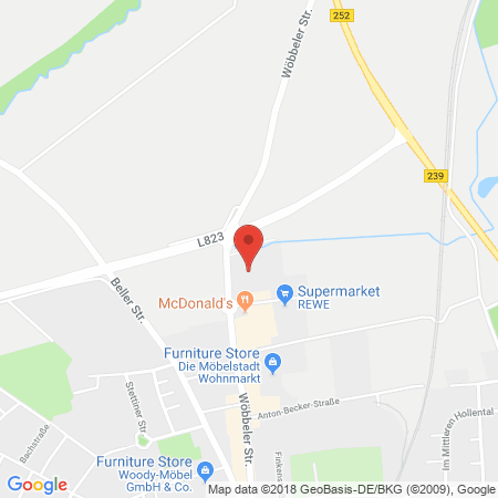 Position der Autogas-Tankstelle: Raiffeisen Lippe-weser Ag in 32839, Steinheim