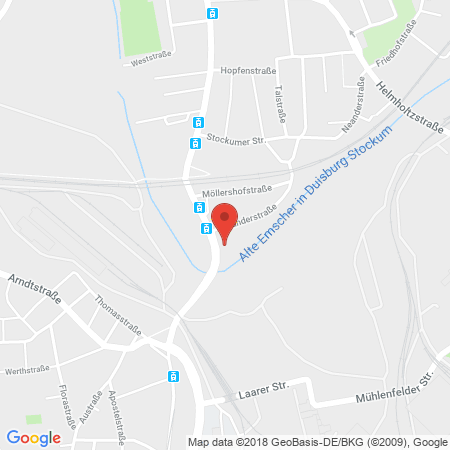 Position der Autogas-Tankstelle: JET Tankstelle in 47139, Duisburg