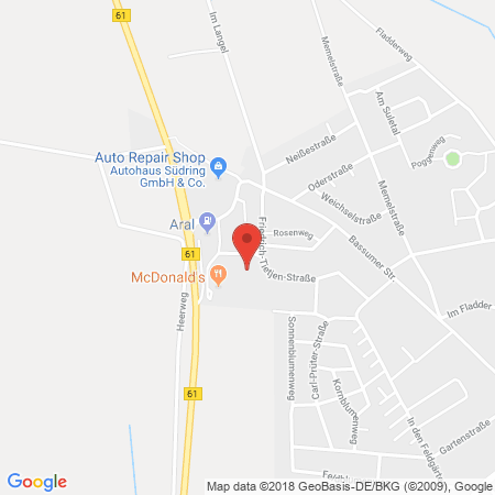 Position der Autogas-Tankstelle: Jantson & Hocke KG Aral-Markenvertriebspartner in 27232, Sulingen