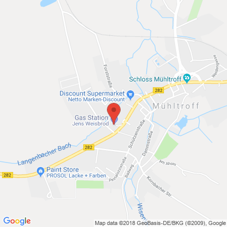 Position der Autogas-Tankstelle: Weisbrod Freie Tankstelle in 07919, Mühltroff