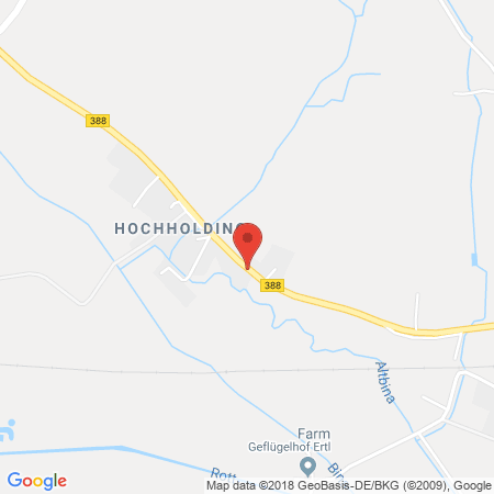 Position der Autogas-Tankstelle: Shell-Station Hochholding Karl Fixmer in 84323, Massing