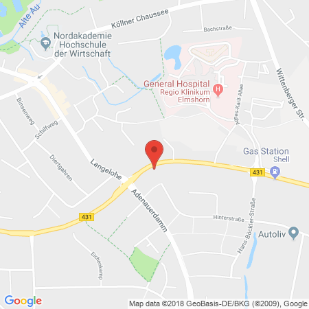 Position der Autogas-Tankstelle: JET Tankstelle in 25337, Elmshorn